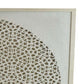 40 Inch Wall Art Decor Carved Cutout Design Natural Fiber Gray Frame By Casagear Home BM315662