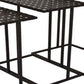 Set of 3 Plant Stand Side Tables Rectangular Mesh Top Black Metal Frame By Casagear Home BM315671