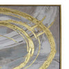 51 x 81 Framed Canvas Oil Painting Abstract Natural Fiber Gray Gold By Casagear Home BM315675