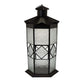 23 Inch Modern Decorative Lantern Hexagonal Glass Case Black Metal By Casagear Home BM315691