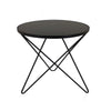 20 Inch Modern Plant Stand Side End Table Round Metal V Base Black By Casagear Home BM315699