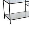 35 Inch Plant Stand Console Table 4 Shelves Rectangular top Black Metal By Casagear Home BM315705