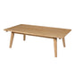 Ann 51 Inch Outdoor Patio Coffee Table Natural Eucalyptus Wood Slatted By Casagear Home BM315713