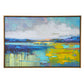 25 x 37 Handcrafted Wall Art Sunset Calm Water Framed Canvas Gold Yellow By Casagear Home BM315751