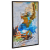 25 x 37 Handcrafted Wall Art Abstract Giclee Black Frame Multicolor By Casagear Home BM315752