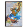 25 x 37 Handcrafted Wall Art Abstract Giclee Black Frame Multicolor By Casagear Home BM315752