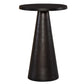 20 Inch Round Accent Table Tapered Round Pedestal Dark Bronze Aluminum By Casagear Home BM315757