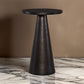 20 Inch Round Accent Table Tapered Round Pedestal Dark Bronze Aluminum By Casagear Home BM315757