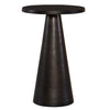 20 Inch Round Accent Table Tapered Round Pedestal Dark Bronze Aluminum By Casagear Home BM315757