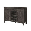 Syna 45 Inch Buffet Cabinet with 3 Storage Drawers Wine Rack Gray By Casagear Home BM315775