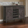 Syna 45 Inch Buffet Cabinet with 3 Storage Drawers, Wine Rack, Gray By Casagear Home