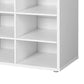 Lyne 41 Inch Shoe Bench with Drawer and 10 Shelves Gray Seat White Wood By Casagear Home BM315780