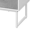 Jem 22 Inch Nightstand with 2 Removable Fabric Front Drawers White Steel By Casagear Home BM315789