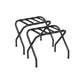 Rami 27 Inch Luggage Rack Set of 2 Slatted Foldable Crossed Body Black By Casagear Home BM315808