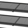 37 Inch Modern 5 Tier Shoe Stand Adjustable Grill Shelves Black Metal By Casagear Home BM315821