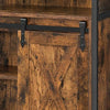 31 Inch Storage Cabinet Cupboard with Sliding Barn Door Rustic Brown Wood By Casagear Home BM315828