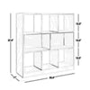 39 Inch Modern Bookcase with 8 Open Shelves for Cube Storage White Wood By Casagear Home BM315829