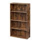 42 Inch Modern Bookcase with 4 Open Shelves Rustic Style Brown Wood By Casagear Home BM315837