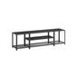 Sen 70 Inch TV Media Entertainment Console Open Center Shelf Black Wood By Casagear Home BM315845