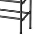 Uovi 23-33 Inch Expandable Shoe Rack 3 Shelves Curved Top Black Metal By Casagear Home BM315862