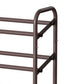 Uovi 23-33 Inch Expandable Shoe Rack 3 Shelves Curved Top Bronze Metal By Casagear Home BM315863