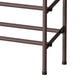 Uovi 23-33 Inch Expandable Shoe Rack 3 Shelves Curved Top Bronze Metal By Casagear Home BM315863