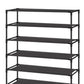 Gaco 63 Inch Shoe Rack 10 Shelves Stackable Metal Frame Black Finish By Casagear Home BM315876