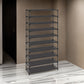 Gaco 63 Inch Shoe Rack, 10 Shelves, Stackable Metal Frame, Black Finish By Casagear Home