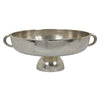 16 Inch Tabletop Decorative Bowl with a Pedestal Footed Base Silver By Casagear Home BM315885