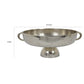 16 Inch Tabletop Decorative Bowl with a Pedestal Footed Base Silver By Casagear Home BM315885