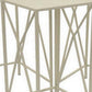 Hyan Modern Plant Stand Side Table Set of 3 Crossed White Metal Frame By Casagear Home BM315899