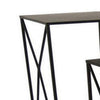 Hyan Modern Plant Stand Side Table Set of 3 Crossed Black Metal Frame By Casagear Home BM315900