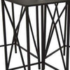 Hyan Modern Plant Stand Side Table Set of 3 Crossed Black Metal Frame By Casagear Home BM315900