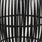 Gyna 30 Inch Modern Tabletop Lantern Woven Cylindrical Decoration Black By Casagear Home BM315903