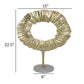 23 Inch Modern Tabletop Decorative Statue Solid Ring Design Gold Metal By Casagear Home BM315905