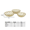 Lyna 18 Inch Modern Decorative Metal Basket Set of 3 Gold Color By Casagear Home BM315909