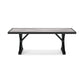 Tira 84 Inch Outdoor Dining Table Tile Top Black Light Gray Finish By Casagear Home BM315920