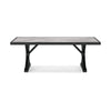 Tira 84 Inch Outdoor Dining Table Tile Top Black Light Gray Finish By Casagear Home BM315920