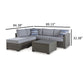 4 Piece Outdoor Sectional Sofa Chaise Storage Table Throw Pillows Gray By Casagear Home BM315923