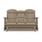 Sami 67 Inch Outdoor Adirondack Glider Loveseat Dropdown Cupholders Brown By Casagear Home BM315940