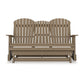 Sami 67 Inch Outdoor Adirondack Glider Loveseat Dropdown Cupholders Brown By Casagear Home BM315940