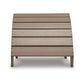 Sami 20 Inch Outdoor Ottoman Slatted Design Sloped Arc Brown Finish By Casagear Home BM315947