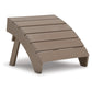 Sami 20 Inch Outdoor Ottoman, Slatted Design, Sloped Arc, Brown Finish By Casagear Home