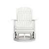 Sami 31 Inch Outdoor Swivel Glider Chair Slatted Adirondack White Finish By Casagear Home BM315952