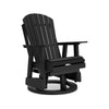 Sami 31 Inch Outdoor Swivel Glider Chair, Slatted, Adirondack, Black Finish By Casagear Home