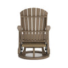 Sami 31 Inch Outdoor Swivel Glider Chair Slatted Adirondack Brown Finish By Casagear Home BM315954