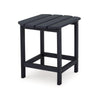 19 Inch Outdoor Side End Table Slatted Top Steel Frame Black Finish By Casagear Home BM315955