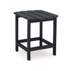 19 Inch Outdoor Side End Table Slatted Top Steel Frame Black Finish By Casagear Home BM315955