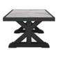 Tira 48 Inch Outdoor Coffee Table Tile Top Black Light Gray Finish By Casagear Home BM315959