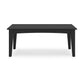 Fini 44 Inch Outdoor Coffee Table Slatted Top Modern Style Black Finish By Casagear Home BM315961